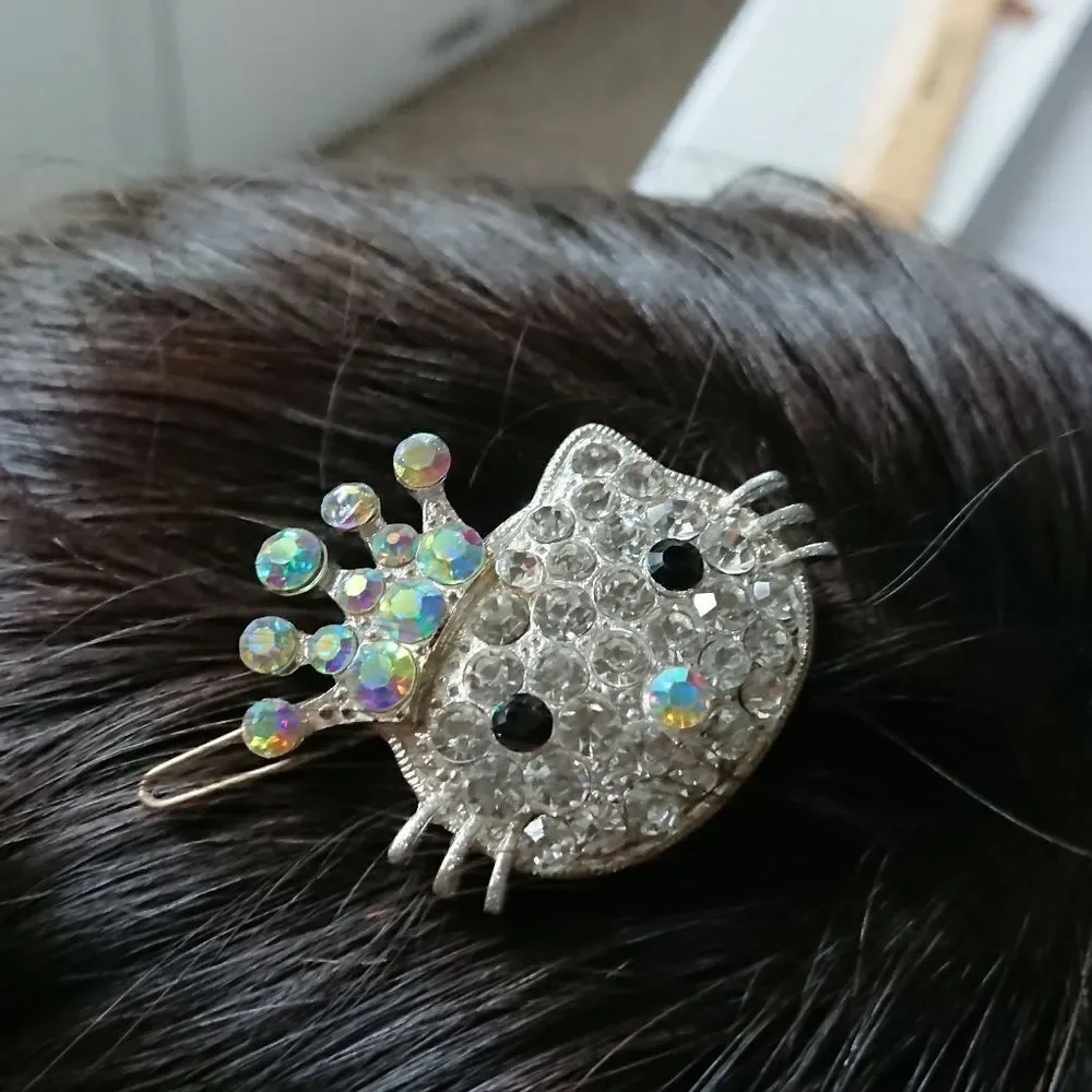 Hello kitty rhinestones hair clip